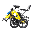 Skládací elektrická tříkolka se sedátkem a košem Motor 350 W Rychlost 20 km/h Dojezd 40 km Baterie 48 V 10,4 Ah Rozměry 114 x 64 x 115 cm 3