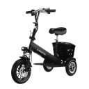 Skládací elektrická tříkolka se sedátkem Dva motory 250 W Rychlost 35 km/h Dojezd 30 km Baterie 36 V 13 Ah Rozměry 109 x 51 x 98 cm Černá 1
