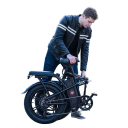 Skládací elektrické kolo G23 Točivý moment 90 Nm Baterie 12,8 Ah Dojezd 45-55 km Široké pneumatiky Kotoučové brzdy 7 rychlostí Černé Terén 3