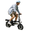 Skládací elektrokolo URLIFE s odnímatelnou baterií 48V 7,5Ah a druhým sedlem, nosnost 120 kg, dojezd 60 km, černé, městské 5