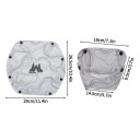 Skládací kempingová miska 18 x 14,5 x 9,5 cm Rozložená 29 x 26,5 cm Polypropylen Potisk vrstevnicové mapy Bílá Na kempink a piknik 1