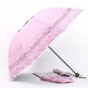 Skládací krajkový gotický deštník UV ochrana Elegantní sluneční slunečník s krajkou Vintage romantický parasol proti slunci stylový doplněk 4