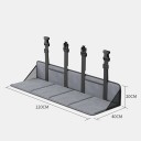 Skládací matrace na zadní sedadlo auta 120 x 40 cm s upínacími popruhy a protiskluzovým povrchem univerzální pro SUV na cesty i kempování 3