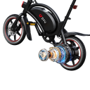 Skládací městské elektrokolo s motorem 250 W, baterie 36V 10Ah, dojezd až 50 km, rychlost 25 km/h, kotoučové brzdy, černé, do města 5