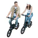 Skládací městské elektrokolo s motorem 250 W, baterie 36V 10Ah, dojezd až 50 km, rychlost 25 km/h, kotoučové brzdy, černé, do města 7