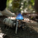 Skládací plynový vařič 2900 W pro 3 až 5 osob Děrovaný miskový hořák Nerezová tepelná deska Zapalovač a pouzdro Na kempink a turistiku 5
