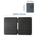Skládací solární panel 30 W s USB-C a USB výstupem 5 V 2 A 32,7 cm rozložený Monokrystalický s ETFE povrchem IPX6 Šedý Na cesty a kempování 3