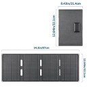 Skládací solární panel 80 W s výstupy USB-C a USB i DC 87 x 32,1 cm rozložený Přenosná nabíječka s oky pro zavěšení Šedý Na kempování 2