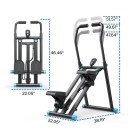 Skládací stepper se simulací schodů 3 úrovně odporu Madlo ve výšce 121 až 131 cm Ocel Nosnost 150 kg Monitor Černo-modrý Na cvičení doma 2