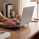 Skládací stojan na notebook 2 ks nastaviteľné výklopné nožky pod laptop prenosný držiak pre lepšie prúdenie vzduchu univerzálny 7