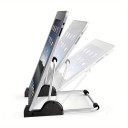 Skládací stojan na tablet s nastavitelným sklonem 20,5 x 15,5 x 14 cm kovový rám s opěrnými výřezy na stůl do kuchyně i kanceláře 5