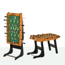 Skládací stolní fotbálek Výsledková tabule na obou stranách 98 x 42 x 62,5 cm MDF a nerezová ocel Dřevo a černá Pro děti i dospělé 2