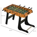 Skládací stolní fotbálek Výsledková tabule na obou stranách 98 x 42 x 62,5 cm MDF a nerezová ocel Dřevo a černá Pro děti i dospělé 3