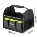 Skládací úložný box na nářadí s rychlým vkládáním a vnějšími kapsami 320 x 240 x 260 mm černý s polstrovaným madlem do auta i na pracoviště 3