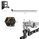 Skládací zámek na kolo 780 mm 4místný kód slitina kovu a ABS černý bezpečnostní zámek pro kolo elektrokolo motorku 3