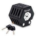 Skládací zámek na kolo řetězový 78 cm kompaktní skládací konstrukce slitina zinku a ocel černý bezpečnostní zámek proti krádeži 3