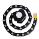 Skládací zámek na kolo řetězový 78 cm kompaktní skládací konstrukce slitina zinku a ocel černý bezpečnostní zámek proti krádeži 4