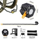Skladací zámok na bicykel reťazový 78 cm kompaktná skladacia konštrukcia zliatina zinku a ocele čierny bezpečnostný zámok proti krádeži 2