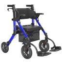Skládacie chodítko so sedátkom Rukojeti s brzdou bezpečnostný pás Nastaviteľná výška 85-100 cm Sedátko 35 x 38 cm pre seniorov 3