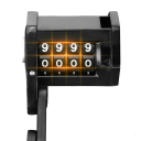 Skladalny zamek na rower 780 mm 4-cyfrowy kod stop metalu i ABS czarny zamek bezpieczenstwa do roweru roweru elektrycznego motocykla 5