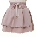 Skladaná mini sukňa v japonskom štýle s čipkou a viazaním Slim fit áčková krátka sukňa pre ženy Elegantný gotický harajuku look 2