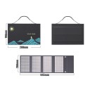 Składana torba przenośna z panelem słonecznym 600 W 945 x 280 mm Ładowarka USB i wyjście DC do generatora zewnętrznego Telefon komórkowy Do użytku 2