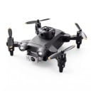 Składany mini dron z podwójną kamerą 8K HD 9,5 x 9,5 x 3 cm Zdalne sterowanie z miejscem na drona Przednie światła Czarne Na zdjęcia z powietrza 1