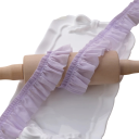 Sklädd broderad band med volanger 2,5 cm x 2 m Polyester nylon dekorativt spetsband för dekoration av kläder, klädesplagg, tillbehör 7