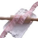 Sklädd broderad band med volanger 2,5 cm x 2 m Polyester nylon dekorativt spetsband för dekoration av kläder, klädesplagg, tillbehör 3