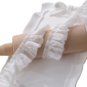 Sklädd broderad band med volanger 2,5 cm x 2 m Polyester nylon dekorativt spetsband för dekoration av kläder, klädesplagg, tillbehör 2