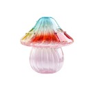 Sklenená váza v tvare huby 11,8 x 11,4 cm Dúhová dekoratívna váza Originálny sklenený dizajn Stolná ozdoba Kvetinová dekorácia 1