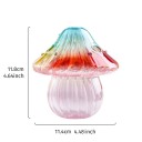 Sklenená váza v tvare huby 11,8 x 11,4 cm Dúhová dekoratívna váza Originálny sklenený dizajn Stolná ozdoba Kvetinová dekorácia 2