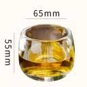 Skleněný degustační pohár 80 ml 65 × 55 mm zesílené sklo průhledný malý šálek na čaj whisky nebo destiláty bez ucha 6