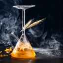 Sklenice na nápoje s designem obrácené sklenky 220 ml vysoká sklenice 20,2 cm z čirého skla dekorativní sklenice pro servírování koktejlů a nápojů 4