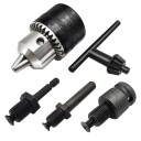 Sklíčidlo pre vŕtačky s upínaním 1,5 až 13 mm a závitom 1/2" 20UNF čierne 4dielna sada so stopkou SDS-Plus a šesťhranom 1/4" dĺžka 58 mm 1