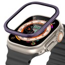 Sklo pro Apple Ultra 2 49 mm tvrzené sklo s kovovým rámem ochranný kryt displeje nárazuvzdorné pouzdro proti škrábancům pro Apple Watch 3