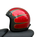 Sklolaminátová retro helma na motorku Lehká přilba ve vintage stylu Ochranná motocyklová helma Otevřená helma s vnitřním polstrováním 2