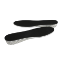 Skoindlæg i memory foam Sort farve Højde 2 cm Bløde ortopædiske indlægssåler til gang og sport Stødabsorbering Øger komforten i skoene 2