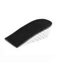 Skoindlæg i memory foam Sort farve Højde 3 cm Højdeforøgelse Komfortable ortopædiske skoindlæg Absorberer stød og forbedrer kropsholdningen 2