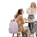 Školní batoh pro dívky Prošívaný voděodolný batoh na notebook 15,6 palce Objem 25 l Polyester s polstrovanými popruhy Do školy i na cesty 18