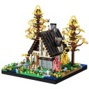 Skovhyttebyggesæt 21,5 x 19 x 18 cm Hus i skoven 2635 dele Stort byggesæt til børn og voksne Detaljeret bjælkehyttemodel Kreativ sjov 2