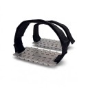 Skridsikre isbrodder med 26 pigge i rustfrit stål Plader under midten af foden med nylonrem med velcro 1 par til is og sne 1