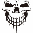 Skull bil klistermärke L7 2