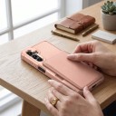 Skyddande fodral för Samsung Galaxy A35 med stativ och vikbar klaff Fack för kort under klaffen Förstärkta hörn Kameraskydd 4