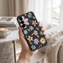 Skyddande silikonfodral Samsung Galaxy A36 Tecknade färgglada blommor Hållbart Tunn vägg Kant runt objektiven 1,5 mm Texten Flower på sidan 4