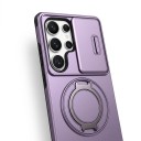 Skyddande skal med stativ för Samsung Galaxy A05 Magnetiskt och hållbart Skjutbart skydd för kameran Ring på baksidan För trådlös laddning 3