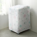 Skyddsoverkast för toppmatad tvättmaskin 86 x 62 x 55 cm Snöflingemotiv Dragkedja ovanpå och fram PEVA skydd mot damm och smuts 2