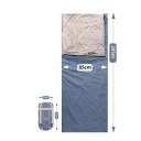 Slaapzak 205 x 85 cm Blauw met katoen en nylon, bedoeld voor temperaturen 8-15°C, compacte verpakking 31 x 13 cm 2