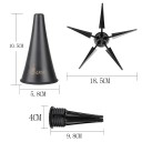 SLADE Folding Clarinet Stand 10.5 x 5.8 cm Black Metal Stand with Five Legs Portable Collapsible Holder ABS + Metal Stable Stand for Wind Instruments 6