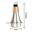 SLADE trompetdemper 13,3 x 5,6 x 7 cm Aluminiumlegering Licht dempend accesoire met zachte interface Voor beginners Demper voor trompet 3